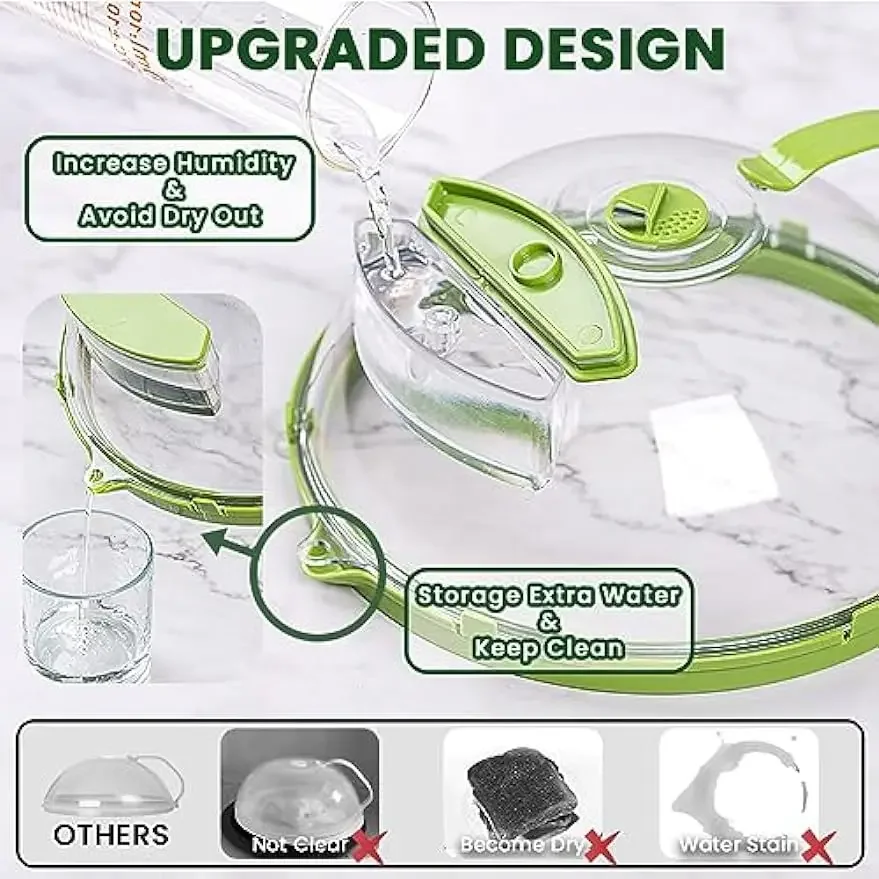 Microwave Splatter Cover Handle Water Storage Box Kitchen Gadgets Accessories microwave splatter cover