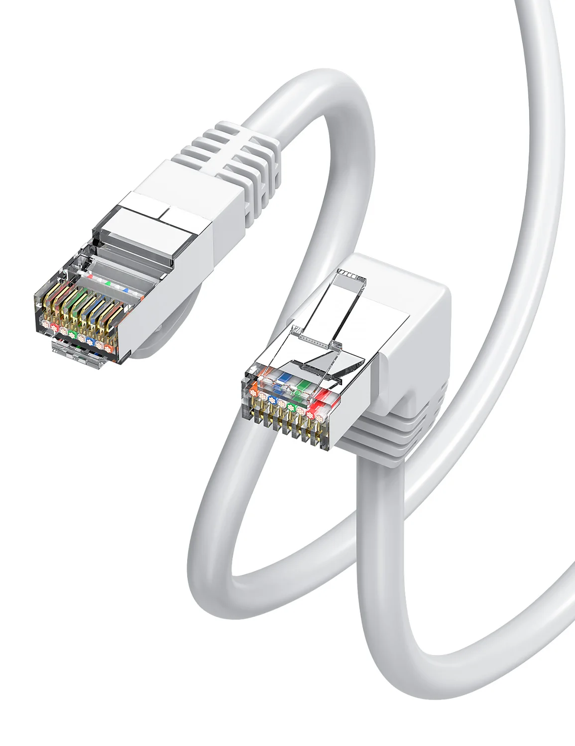Cabo Ethernet Patch Cord Ângulo Direito Utp Lan 90 Graus para Laptop Roteador tv Box 33 Pés Cat6