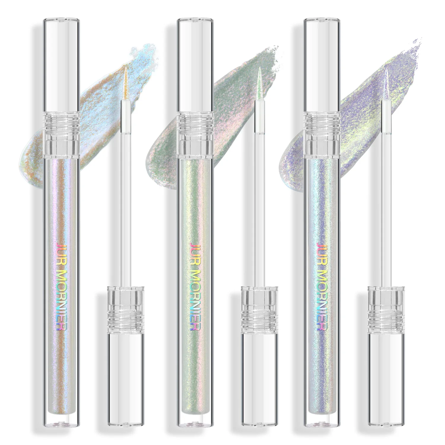 JUR MORNIER 3 Pcs Duochrome Eyeshadow Liquid Set High Pigment Waterproof More Use Eyeliner Highlighter Eye Shadow Glitter Mskeup eye shadow