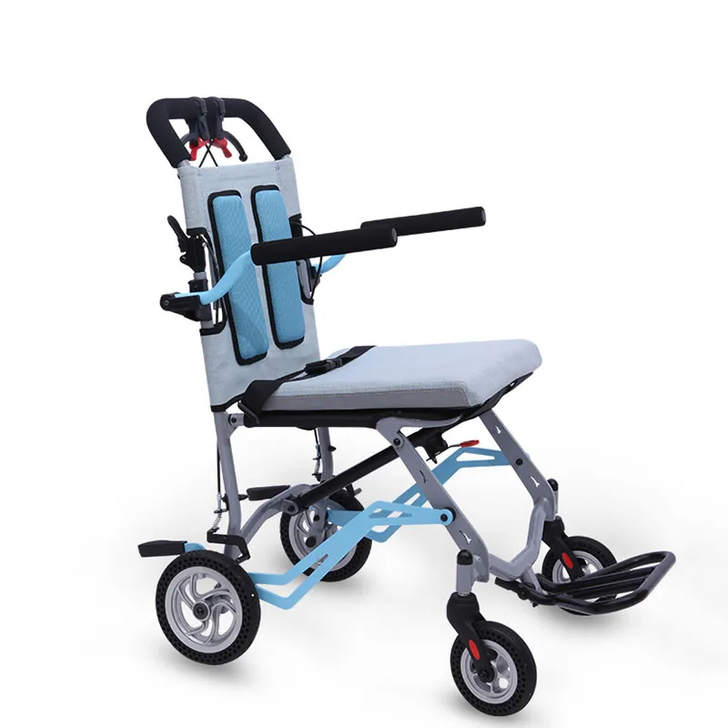 Portable Transit Travel Wheelchair Folding Transport Wheelchairs for Adults and Seniors