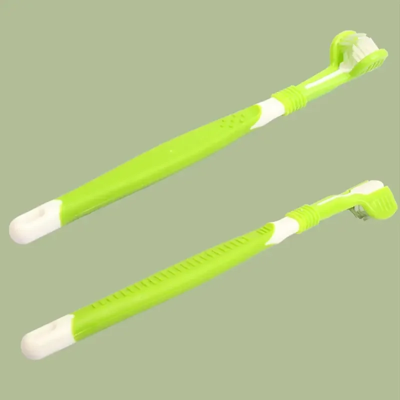 Pet Toothbrush 1Pc Pet Toothbrush Dog Cleaning Mouth Three Sided Multiangle Cleaning Tartar Teeth Health Care Tool Pet Supplies