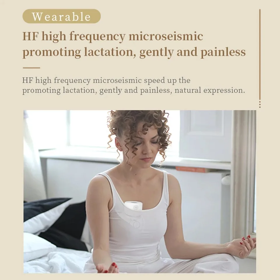2/1pcs S12 Wearable Electric Silent Invisible Hands Free Breast Pump Comfort Collector Milk Puller BPA-free_voghion.com