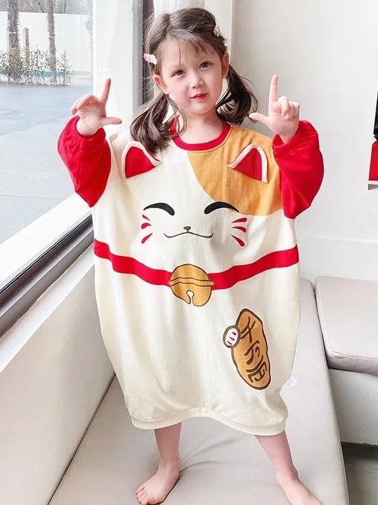 순면 아동복 봄 가을 시즌 유니섹스 롬퍼 지퍼 레그 스플릿 홈웨어 수면복