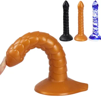 NEW Dragon Scale Tentacle Dildo Raised Polka Dot Long Deep Soft Anal Plug With Strong Suction Cup Buttplug Adult Erotic Sex Toys 1