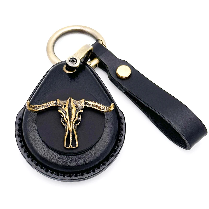 Smart Key Custodia In Vera Pelle Fob Cover Per Harley Davidson Fat Boy 883 Portachiavi