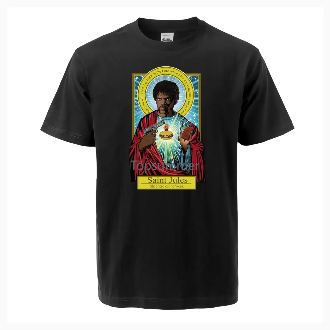 

Men T Shirt 2019 Style New Arrival Saint Jules Pulp Fiction High Quality Cotton Men T-Shirt Hip Hop Summer Fashion Streetwear