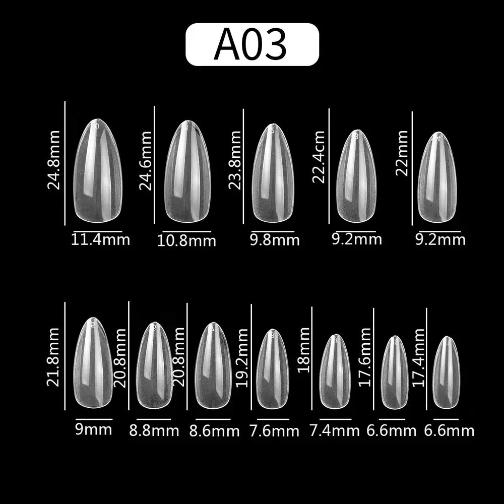On Nail Capsule Manicure Mold DIY with Storage Case False Nails Fake Nail Extension Full Cover Nail Tips Long Artificial Nails