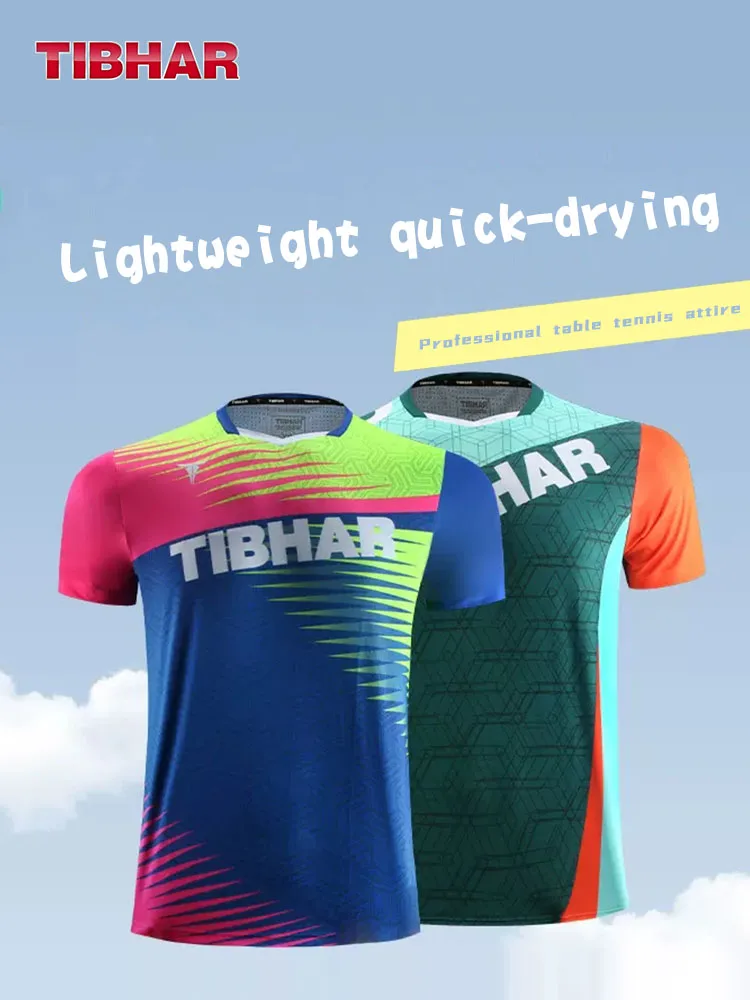 TIBHAR 2305 Table tennis clothes Ping Pong Clothing men's t-shirt Table tennis suit top gym clothing men Sports Clothing