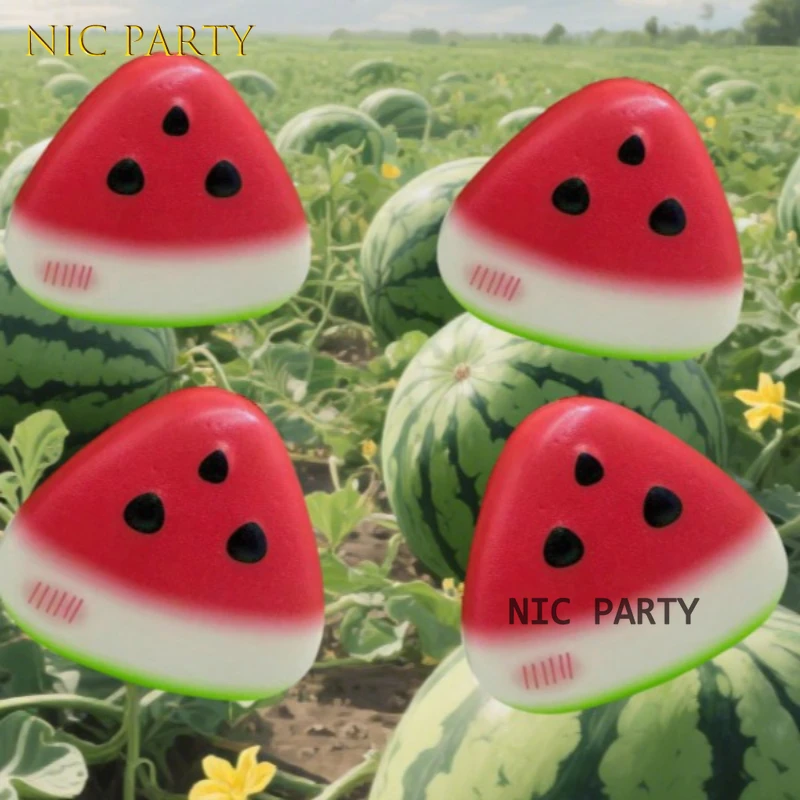 Squishy Watermelon Favors Birthday Party Gift Anti-Stress Slow Rising Fruit Pinch Squeeze Stress Reliever Soft Pressure Reducer