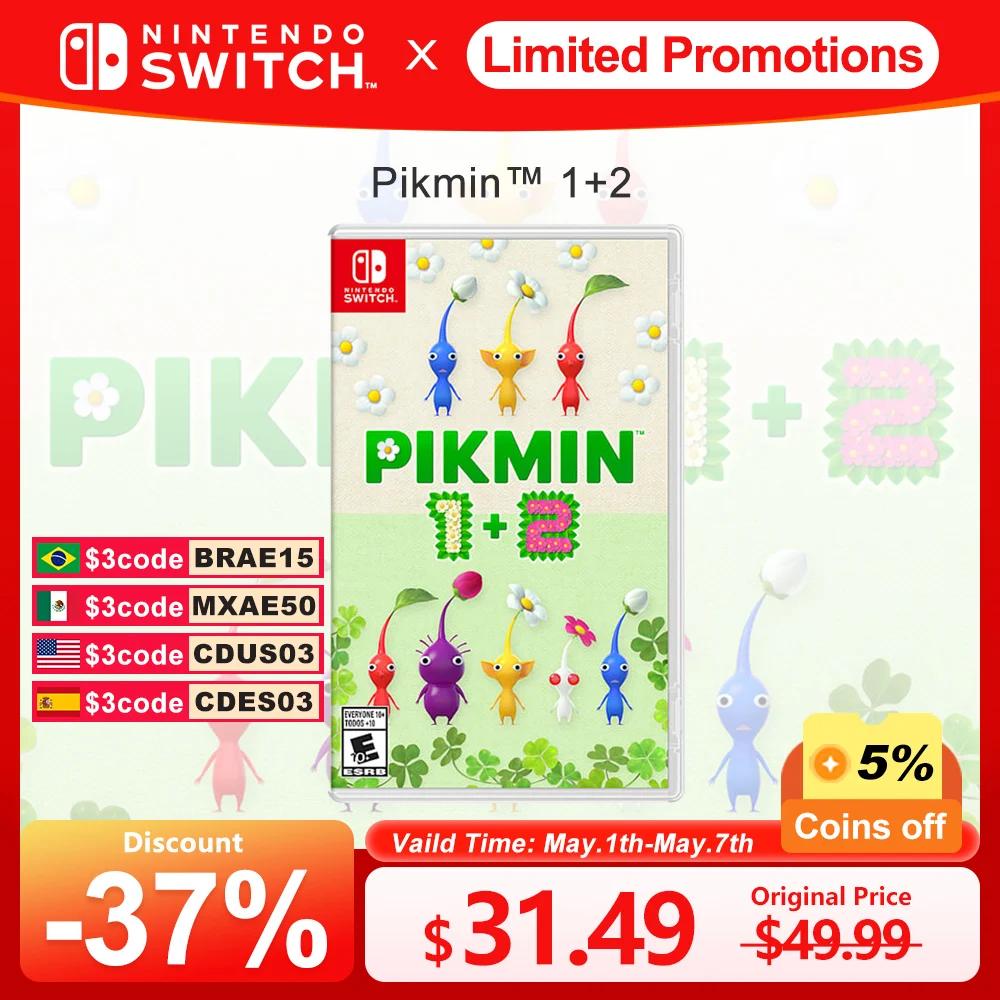 

Pikmin 1 + 2 Nintendo Switch игры игровые сделки 100% оригинальная официальная карта физической Игры Экшн-стратегии жанр для Switch OLED Lite