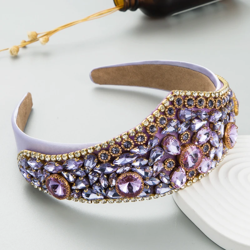 Headband Baroque Retro Exaggerated High Head Top Korean Wide Edge Hair Accessories Headband hair accessory