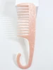 Cute Pink Hair Comb Marble Big Wide Tooth Comb Simple Texture Hairdressing Hairbrush Female Anti-static Detangler Brush Set 1