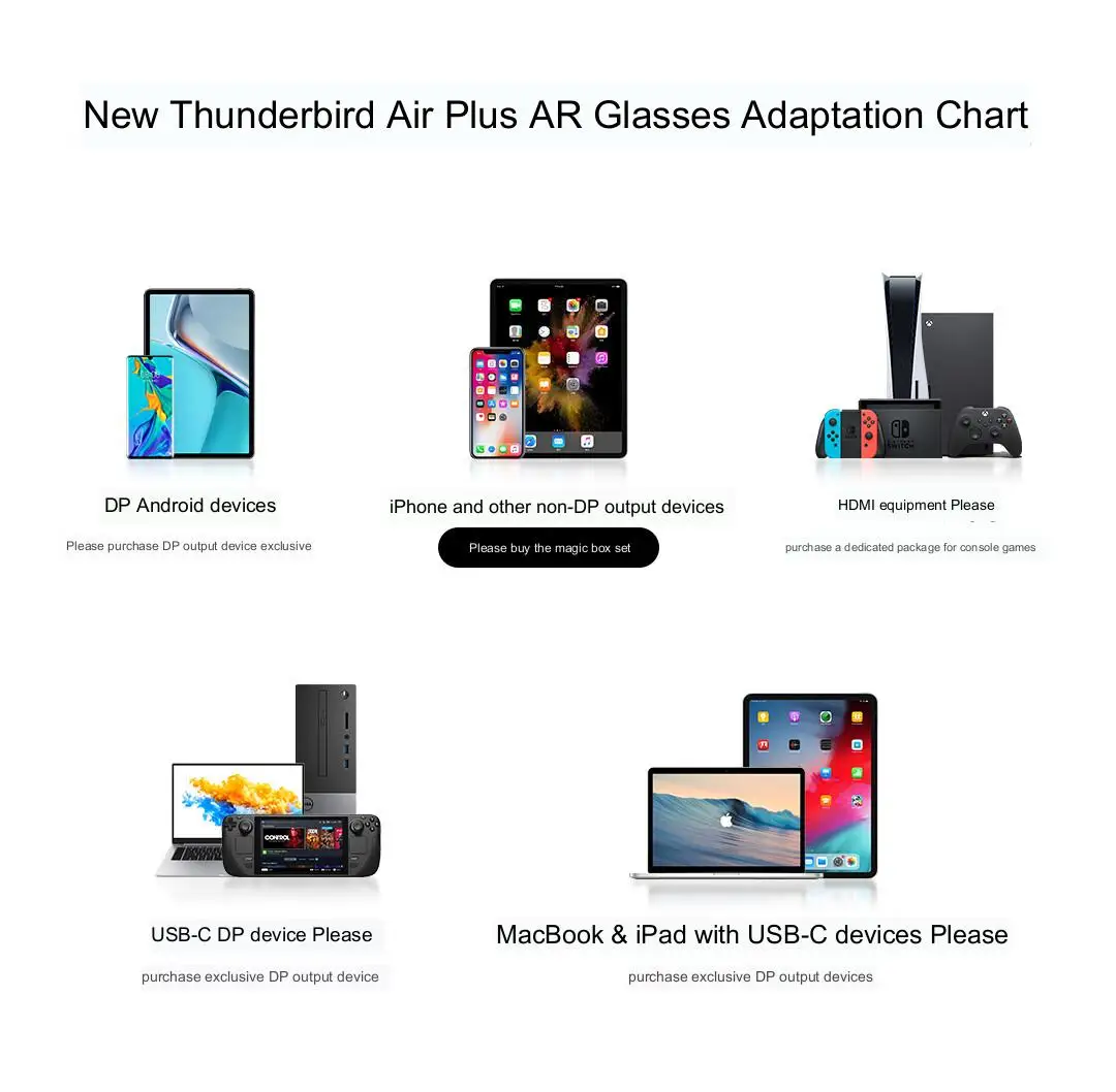 <h3 style="text-align: center">RayNeo Air Plus, Lunettes AR de réalité virtuelle</h3>