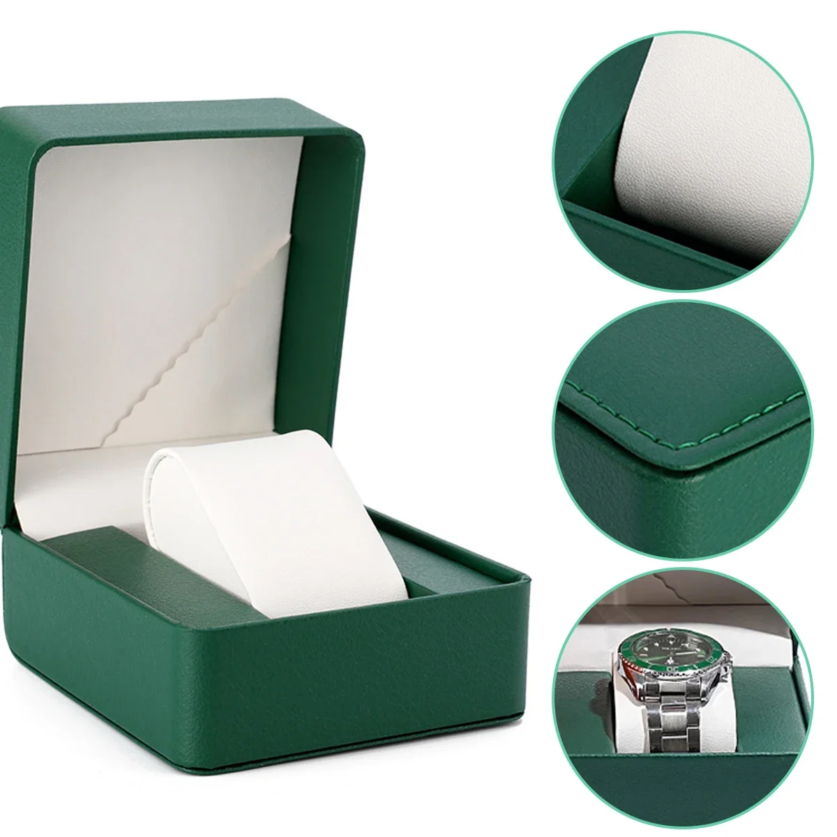 Single Watch Storage Box with Pillow PU Leather Display Case Wristwatch Watch Holder Travel Jewelry Organizer for Men Gift watch storage box watch storage bag watch storage pouch leather storage box