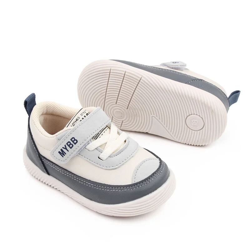 Baby Outdoor Walking Shoes Rubber Sole Soft PU Leather Chirldren Sneaker Infant Shoes Warm Lining Inside 2023 Baby New Fashion 5