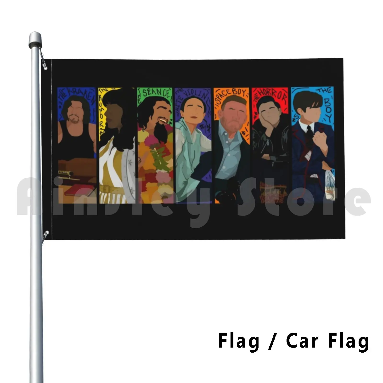 Team Zero Outdoor Decor Flag Car Flag The Umbrella Academy Tua Klaus Hargreeves Ben Hargreeves Allison Hargreeves