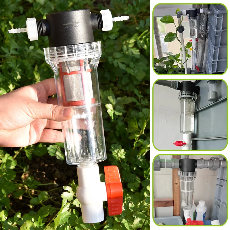 1/2" bis 4~20mm Schlauchfilter Aquarium Wasserpumpenfilter Fischteich Toilette Großer Durchfluss Gartenbewässerung Bewässerungsvorfilter