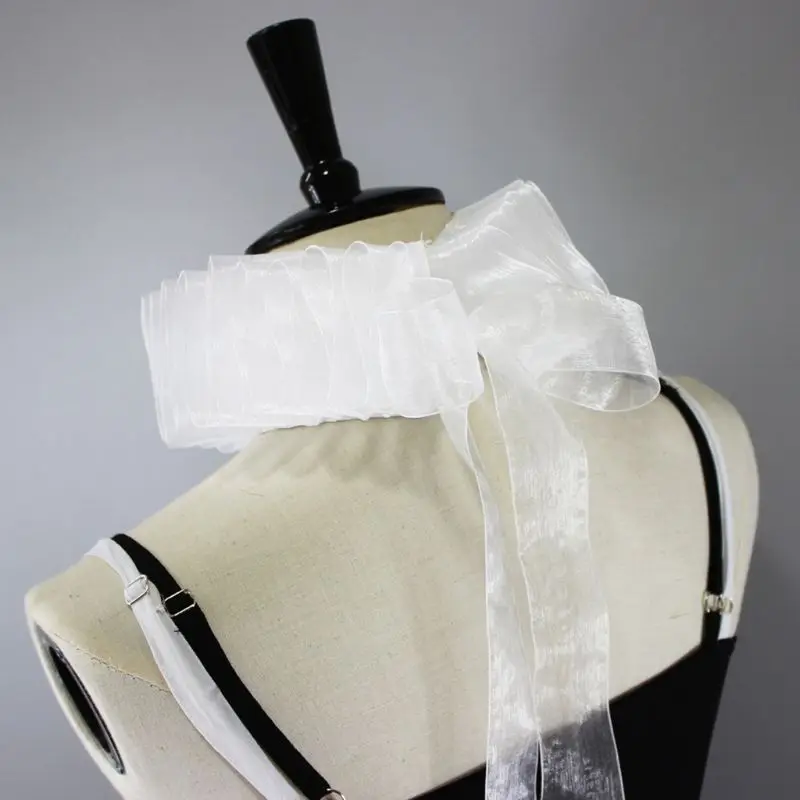 

Womens Elizabethan Ruffled Fake Collar Retro Clown Neck Ruff