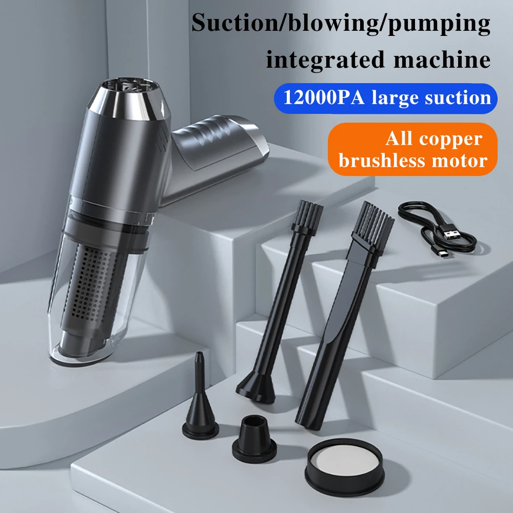 120000Pa3in1WirelessVacuumCleanerPortableCarRobotVacuum