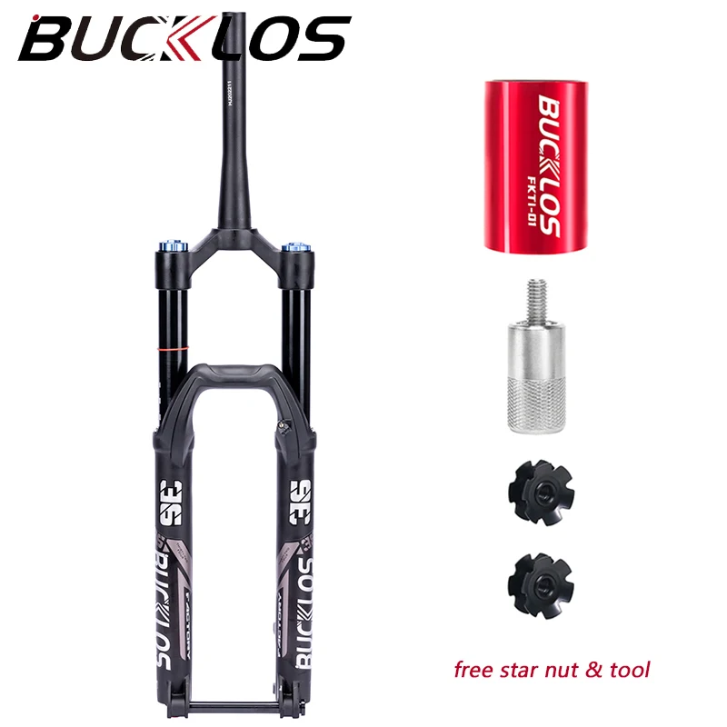 BUCKLOS 27.5 29 DH Forcella 15*110 Asse Passante Down Hill Forcella per bici Sospensioni pneumatiche Forcelle per mountain bike Tubo conico AM Forcelle MTB