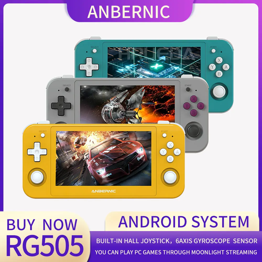 Rg505 New Handheld Game Console Android 12 System Unisoc