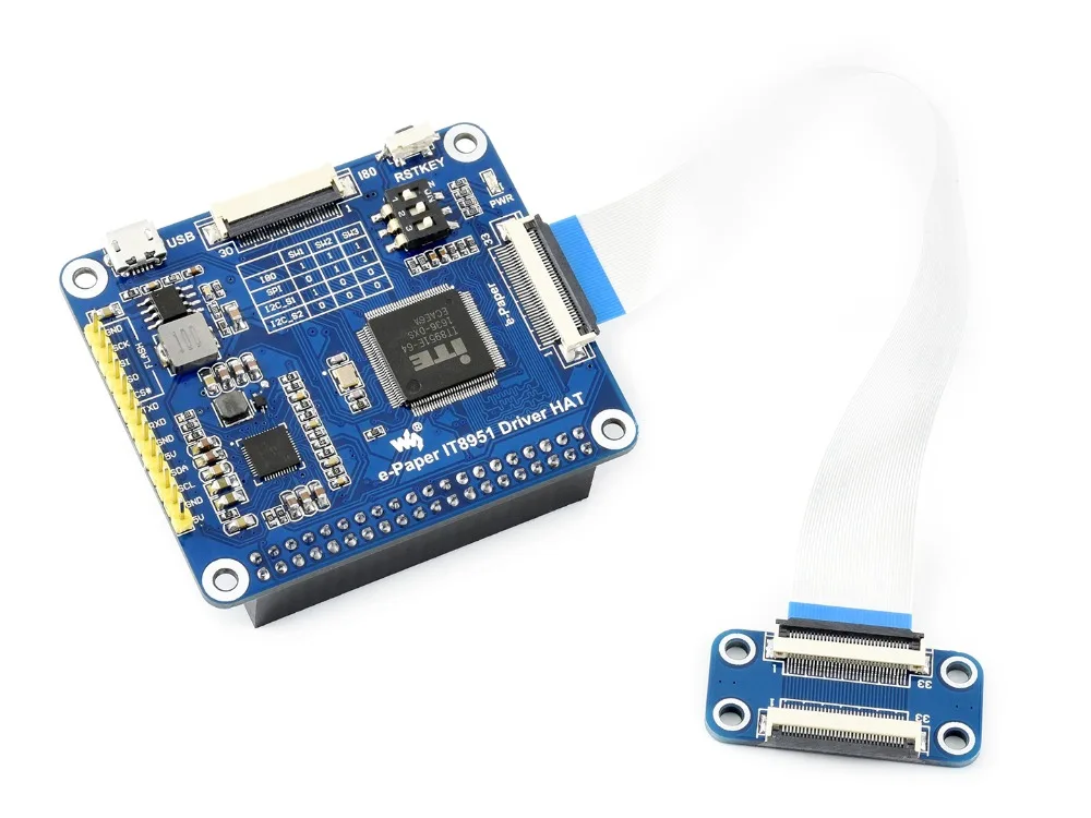 Дисплей E-Ink Waveshare 9,7 дюйма для Raspberry Pi ZeroZero WZero WH2B3B3B + e-paper с интерфейсом USBSPII80 (art.: 3920c2eef19bd) - 3920c2eef19bd
