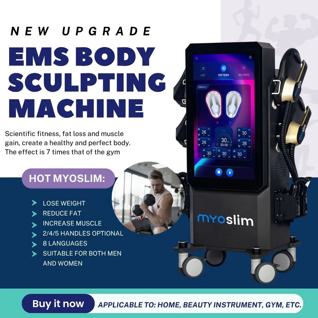 Máquina de Escultura Corporal EMS MYOslim 15Tes 200HZ de Alta Potencia 6500W para Contorno Corporal, Desarrollo Muscular y Servicios de Spa
