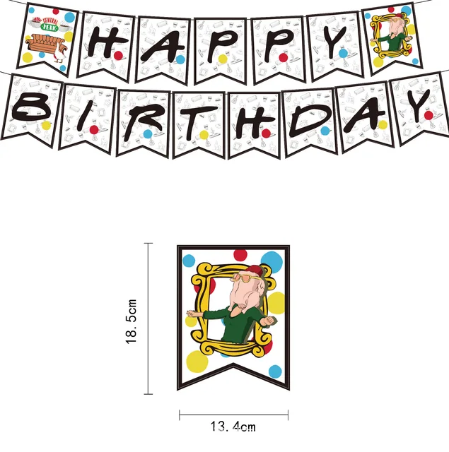 Friends Birthday Decoration Friends Tv Show Party Supplies  Birthday Balloons Friends Cake Topper Birthday Banner 2