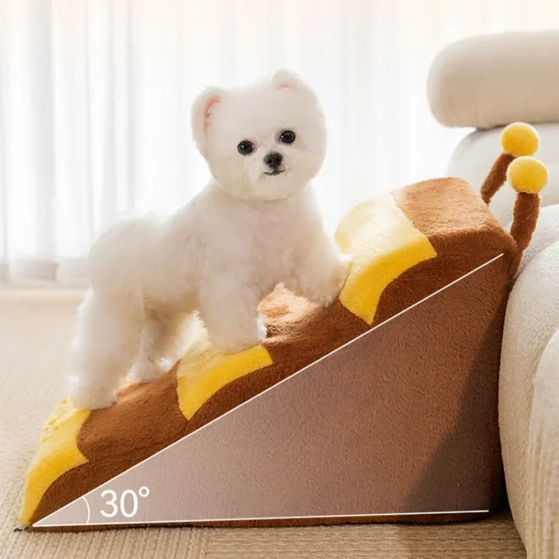 Pet Stairs for Dog Bees Cute Pets Climbing Stairs Sofa Staircase Cartoon Dog Ladder for Old Pet Supplies