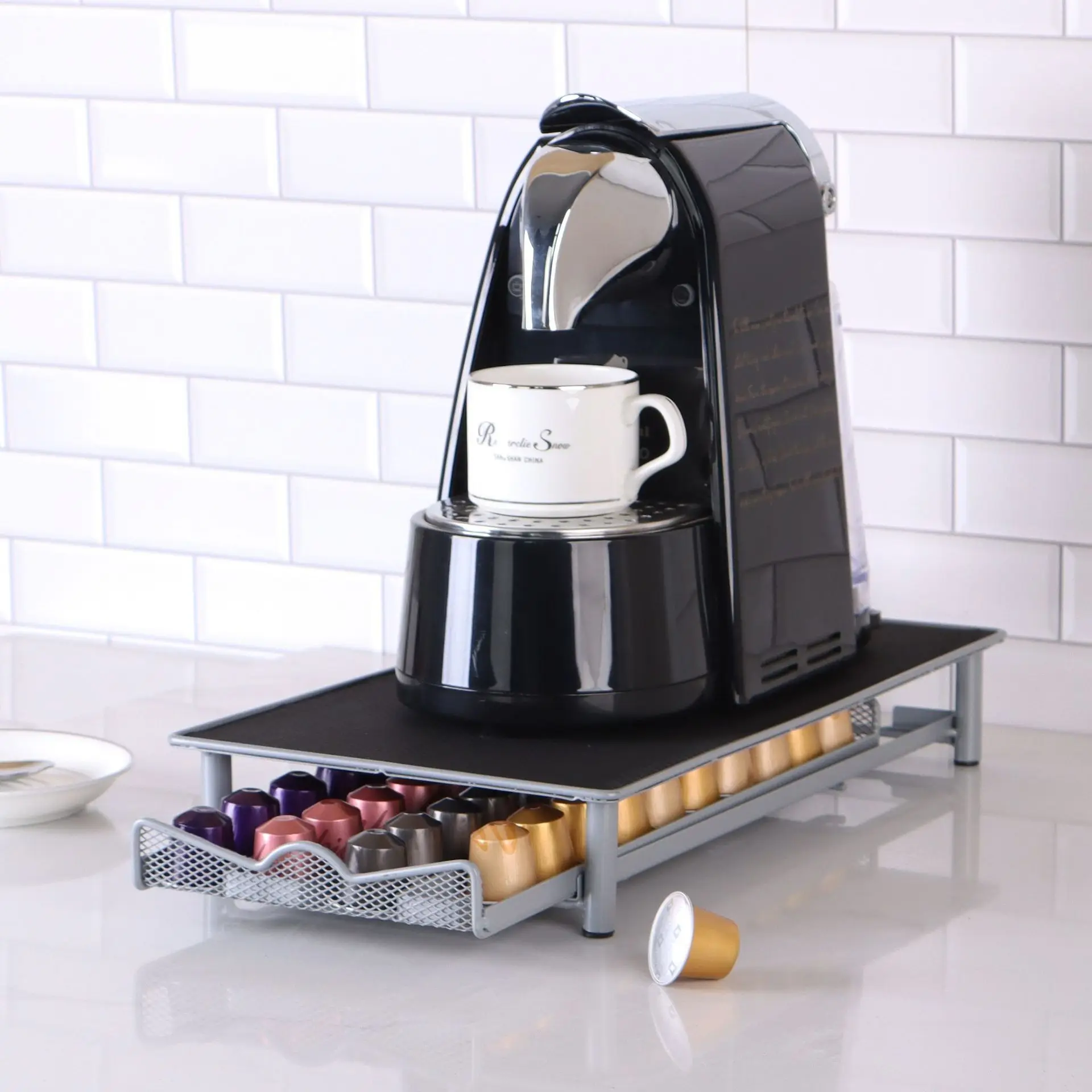 Organizador de cápsulas de café para Nespresso, soporte de almacenamiento  práctico, cajones de café, cajón de