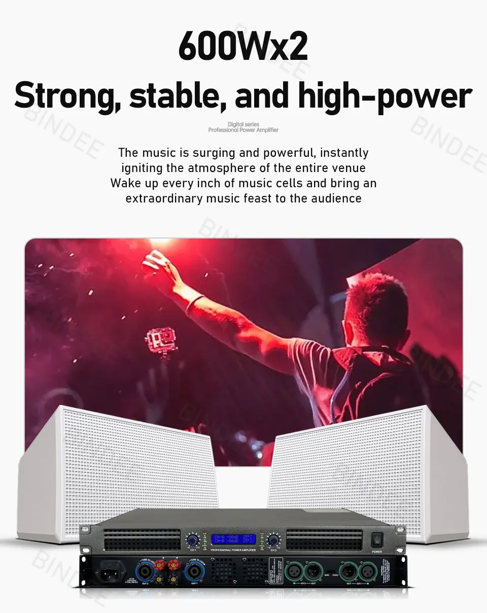 Digital Amplifier Suitable for KTV Schools, Dance Halls, Conference Rooms, Bars,Weddings,Families,Outdoor Audio Sets, High-power