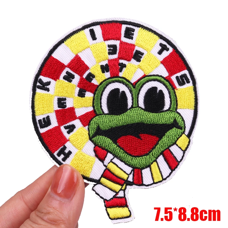 Oeteldonk Emblem Emblems Full Embroidered Patches DIY Frog Carnival For Netherland Patch Iron On Patches For Clothing Sew Badges