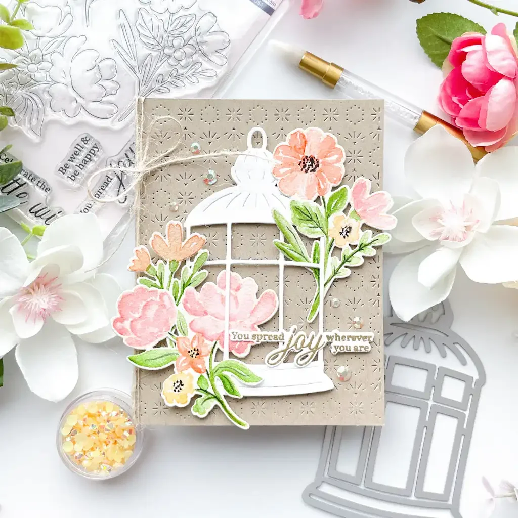 Voll von wunderschönen Blumen Metalls chneid stempel klare Stempel Schablone heiße Folie zum Dekorieren Sammelalbum DIY Papier karte Album neu – Detail 6