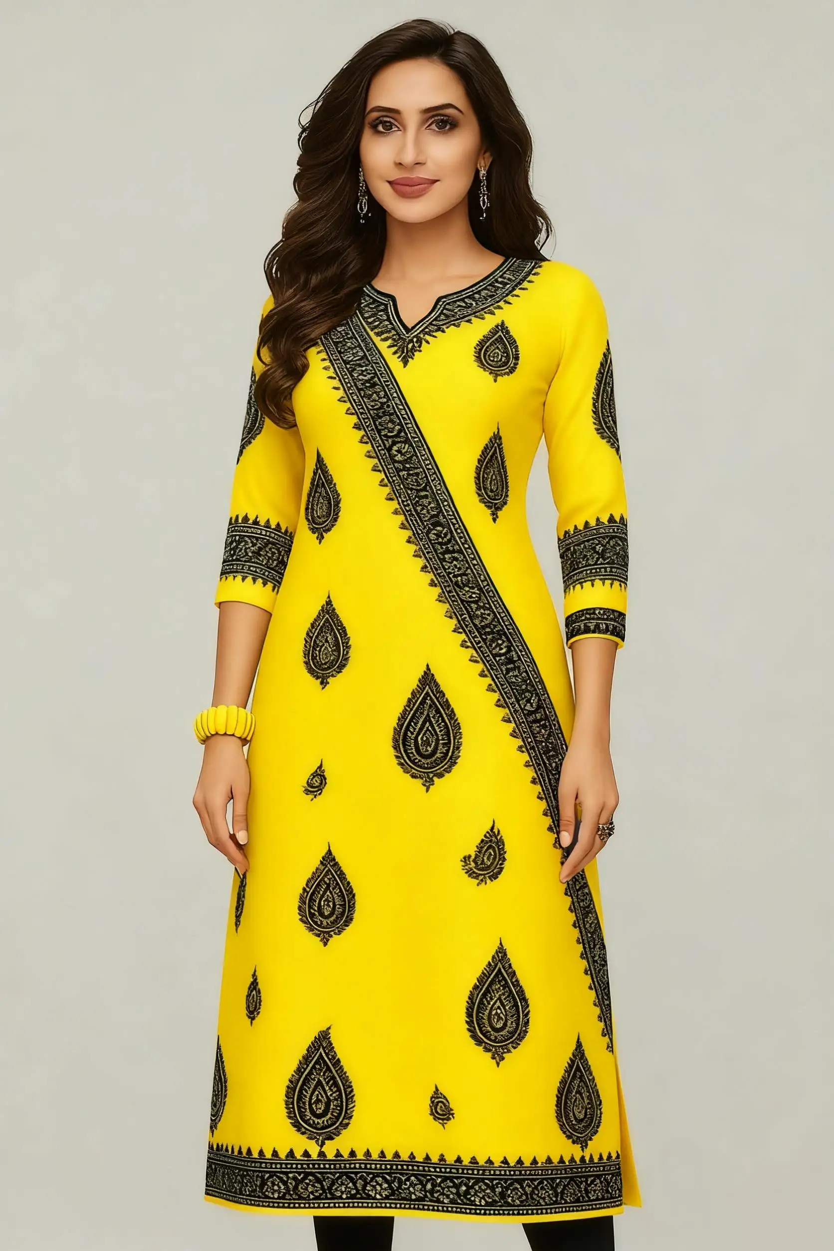 Muslim Women Kurtta Casual Dress National Style Straight Casual Ethnic Abito Donna Turkish Abaya Women Dress Abaya Slit hem 4