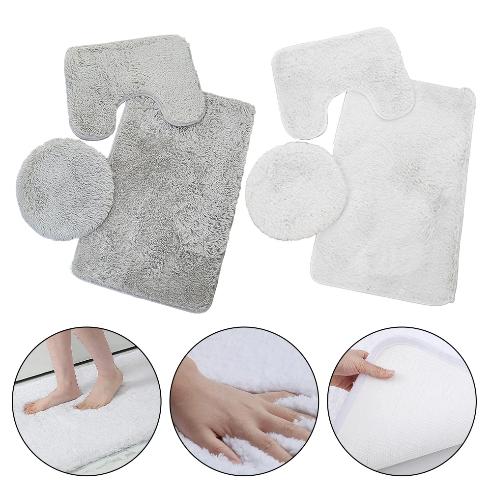 

3 шт., ворсистый коврик для ванной комнаты, 3 шт.