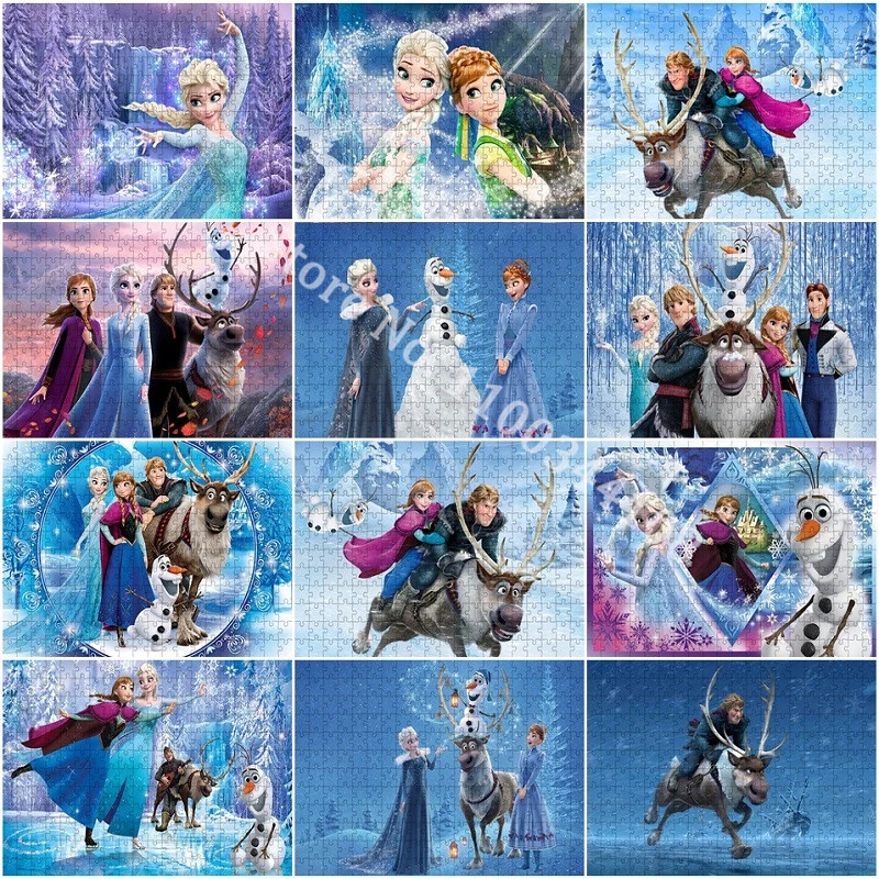 dronken Optimaal Inspecteren Disney Film Frozen Puzzel 300/500/1000 Stuks Elsa Anna Kristoff Olaf  Legpuzzels Creative Kinderen Educatief Speelgoed| | - AliExpress