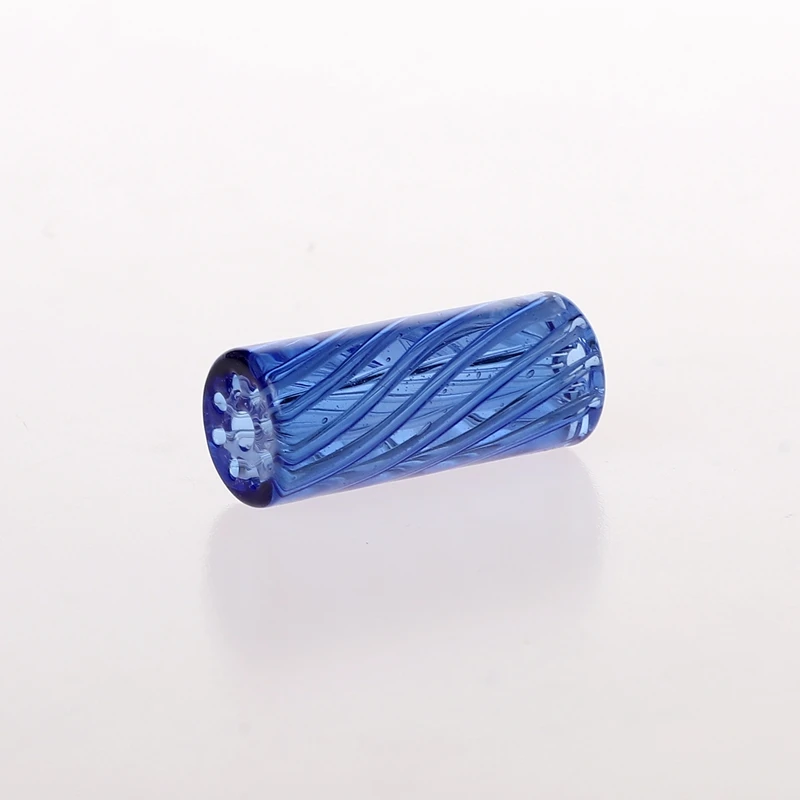 5pcs/box In Stock 9 Holes Blue Color Spiral Smoking Glass Tips/Glass Filter Tip with Holes Box Set For Smoking Accessories