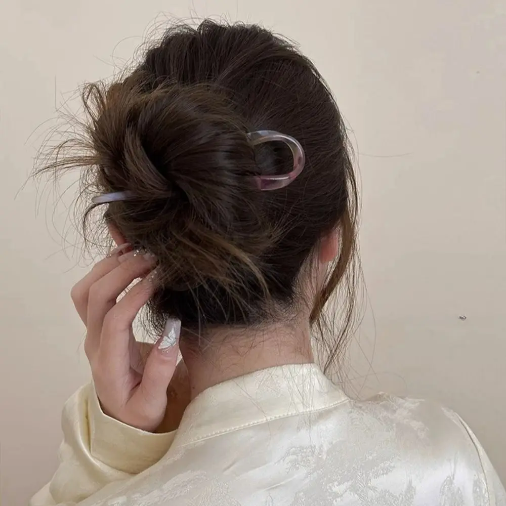 U-shaped Hairpin Acetate Headwear Hair Forks for Women/Girls Hair Accessories