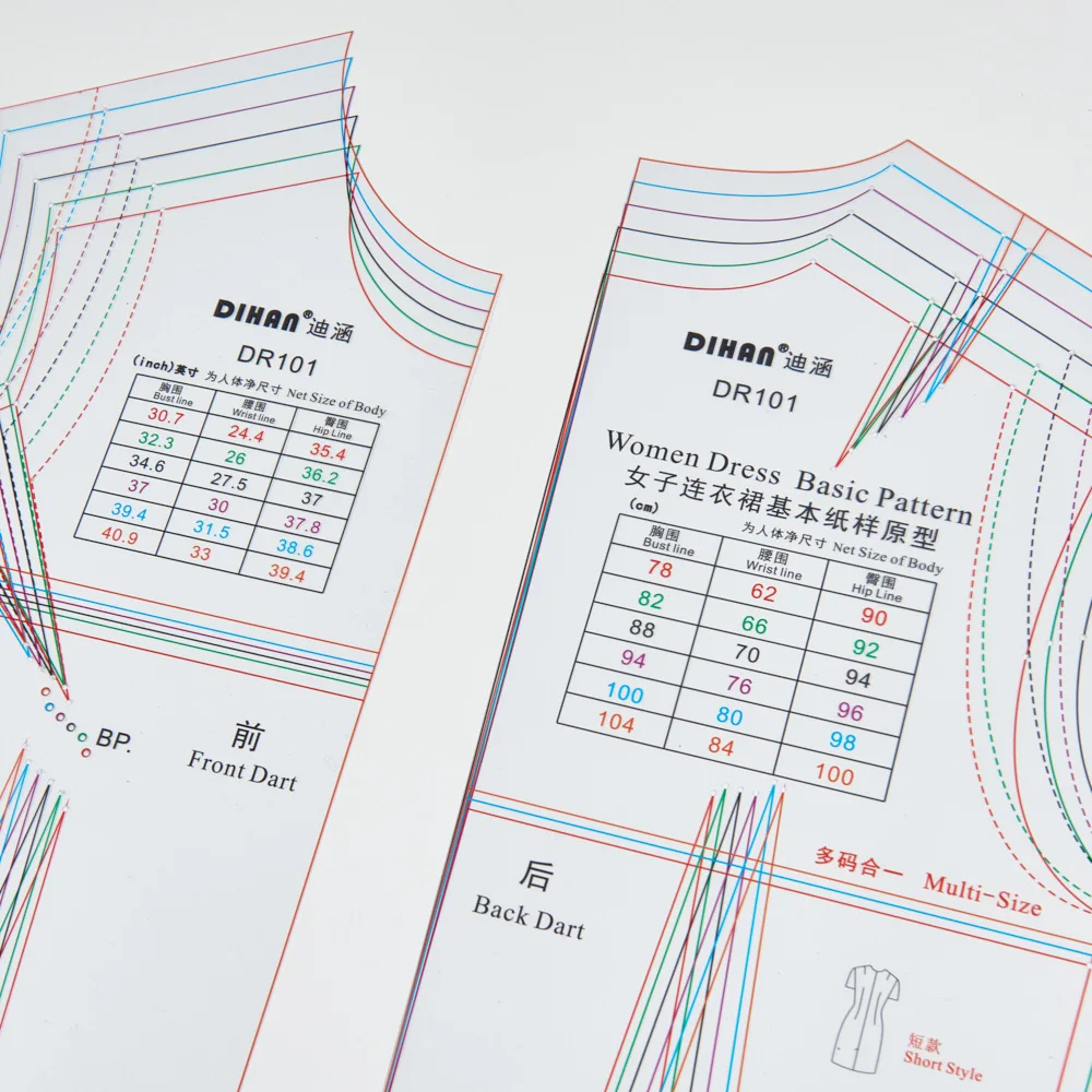 Dressmaking Ruler for Dress Pattern Templates stainless steel ruler drawing ruler straight ruler metal ruler