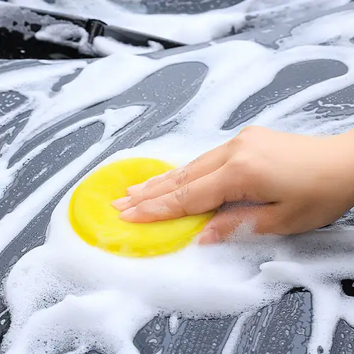 1/2/5Pcs Car Foam Sponge Wax Applicator Cleaning Detailing Pads Car Waxing Polishing Pad 10cm Car Wash Care Cleaning Kit - Image 5