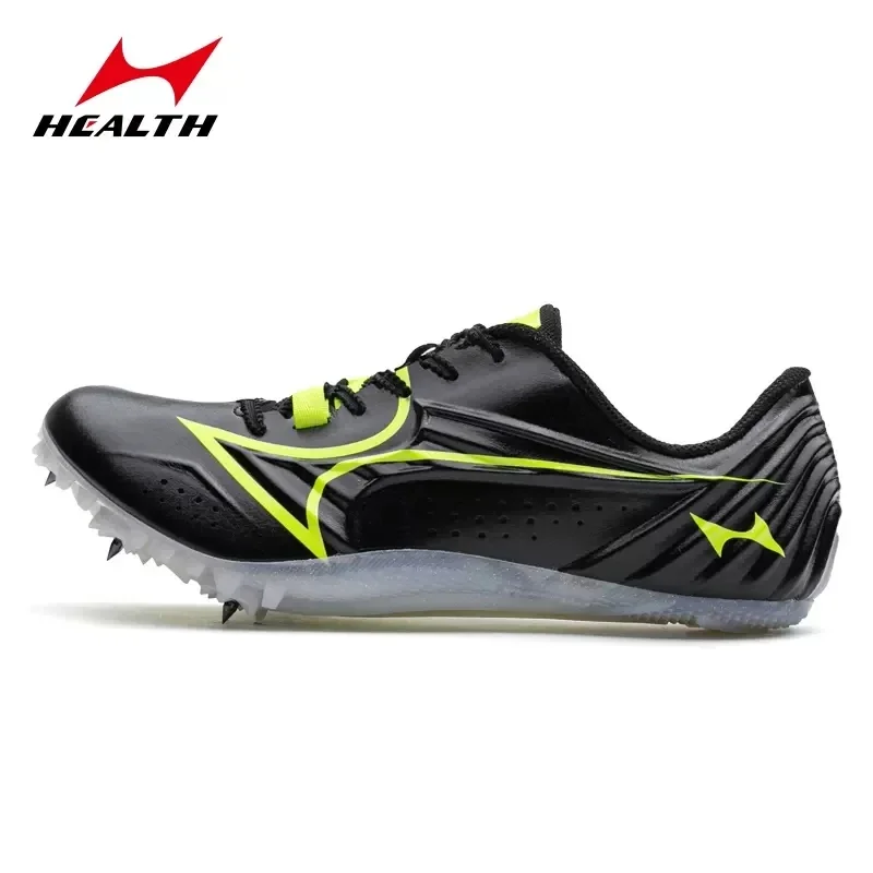 New Track Field Shoes Men Women Running Sprint Lightweight Racing Match Spike Athletic Shoes Professional Green Sports Soft
