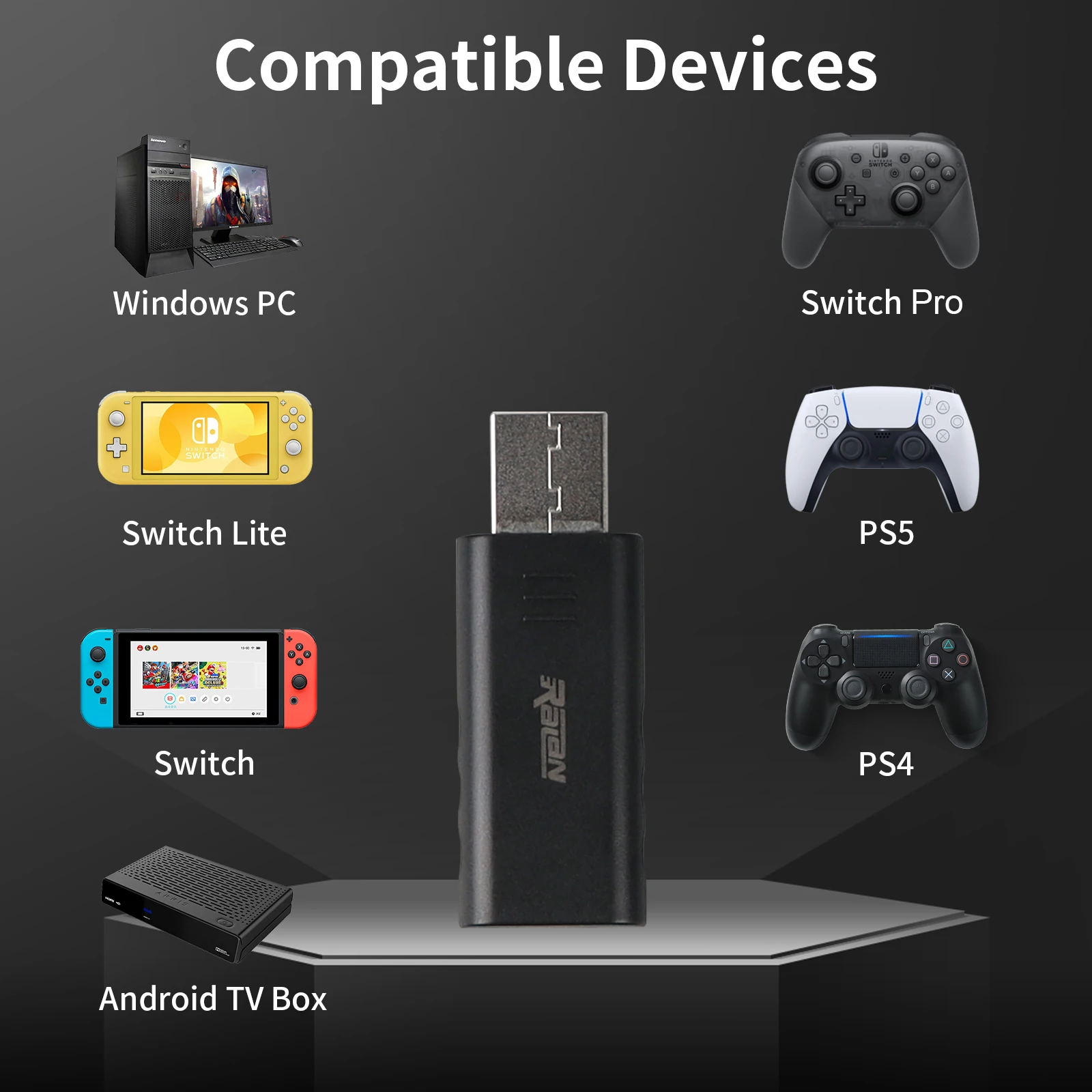 Wireless BT Bluetooth-compatible Adapter USB Transmitter