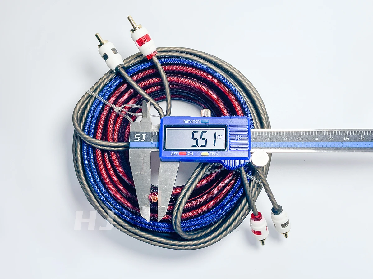 1kit Pure Copper Car Audio Wiring Cable Kit Max 600w Amplifier Sub Woofer Bass Speaker Wire Kit 10ga Power Cable 60a Fuse RCA