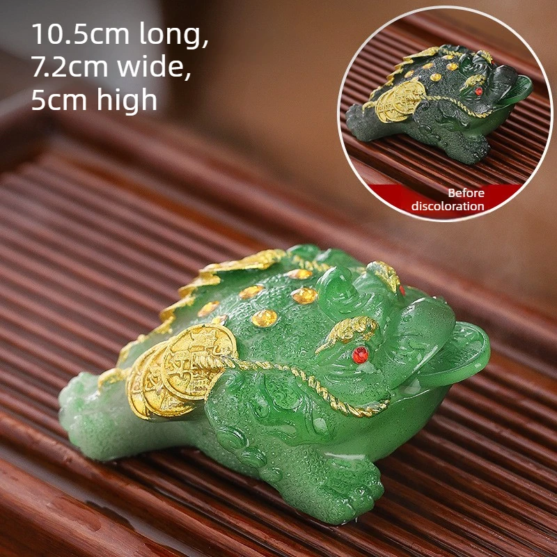 뜨거워요 두꺼비 모양의 차 장식품 테이블 장식 액세서리 대형 프리미엄 차 장난감 소형 가정 및 사무실 장식품 선물 중국 차