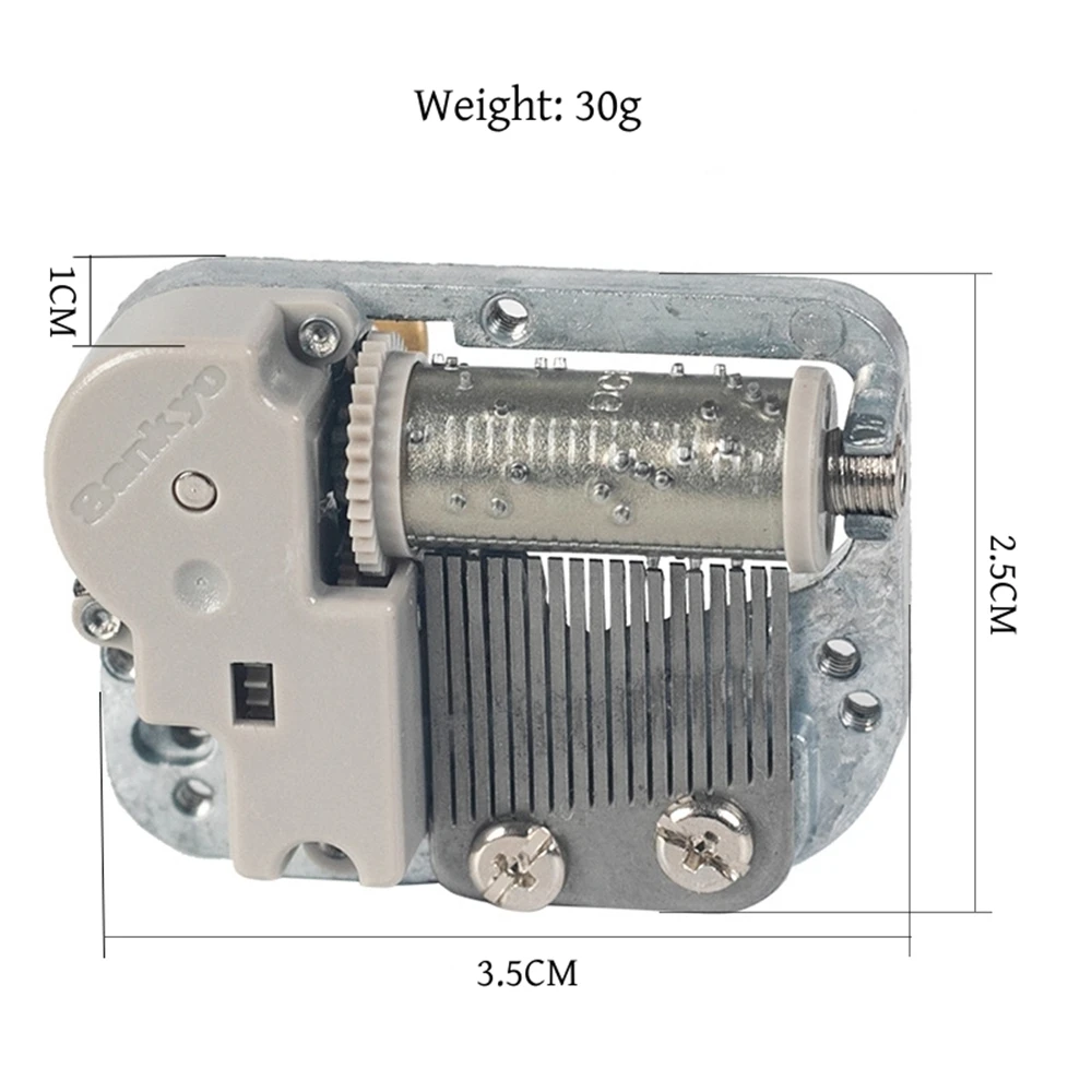 Mini 18 Tones Music Box Movement, DIY Musical Box Accessories, Clockwork Type Music Movemen, Toy Assembly Materialst 6