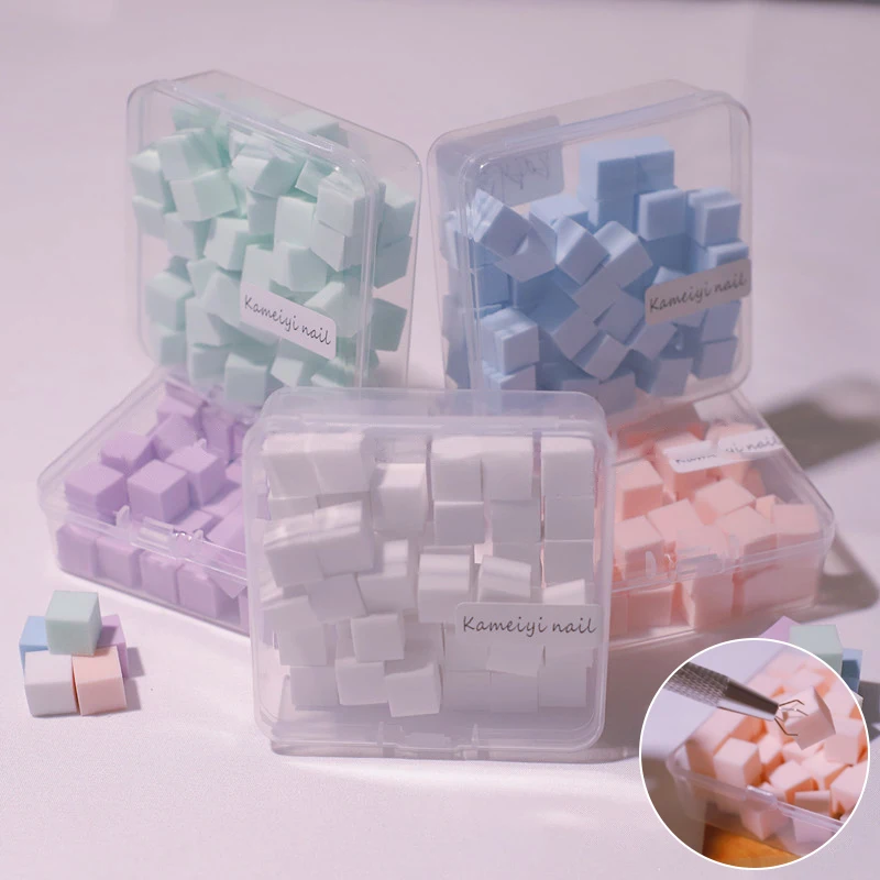 Description Picture 2 of item50Pcs Sponge Gradient Nail Art Stamper Tools Gel Polish Color Gradient Brush Glitter Powder Dotting Pen For Manicure Accessories