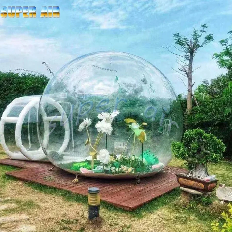 

hot sale beautiful outdoor inflatable bubble house inflatable transparent tent without steel rim