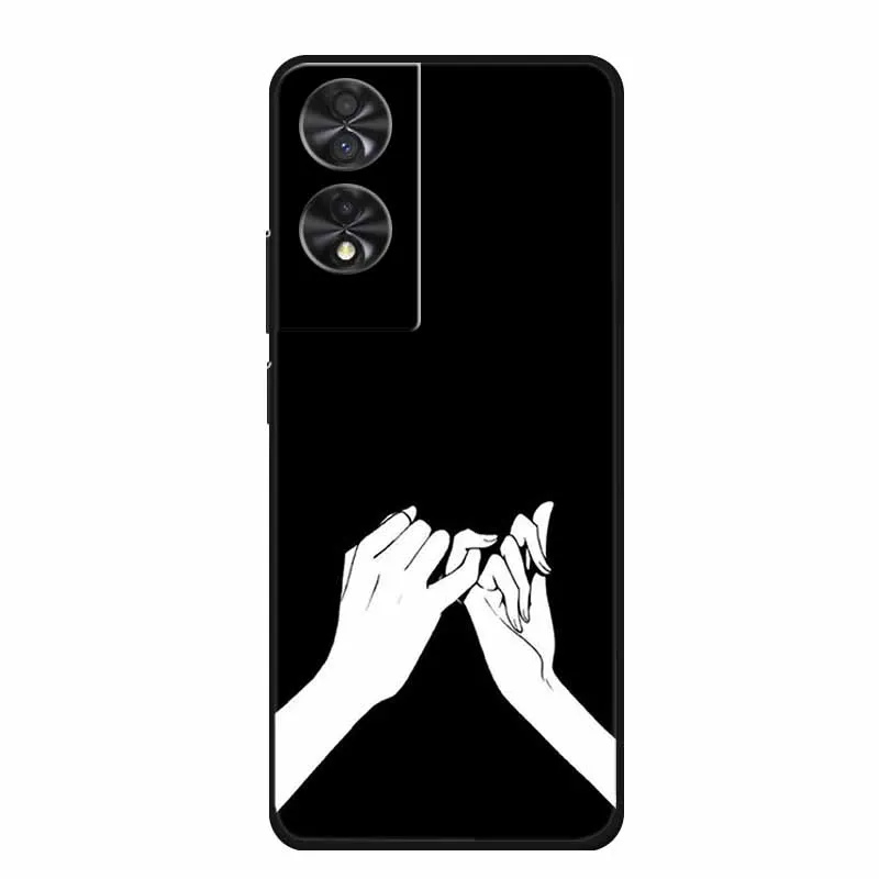 Sleek Black Silicone Shockproof Phone Case - TCL 40 NxtPaper