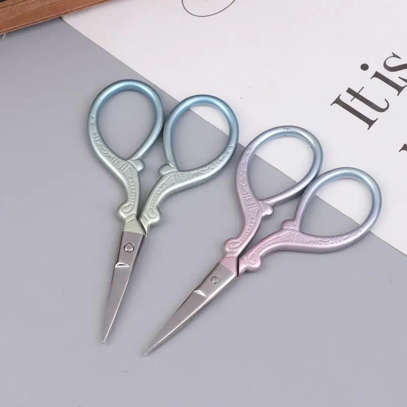 /Kb/샤프 자수 가위 가죽 가위 커버가 있는 바느질 가위 바느질 공예 수공예 DIY 도구
