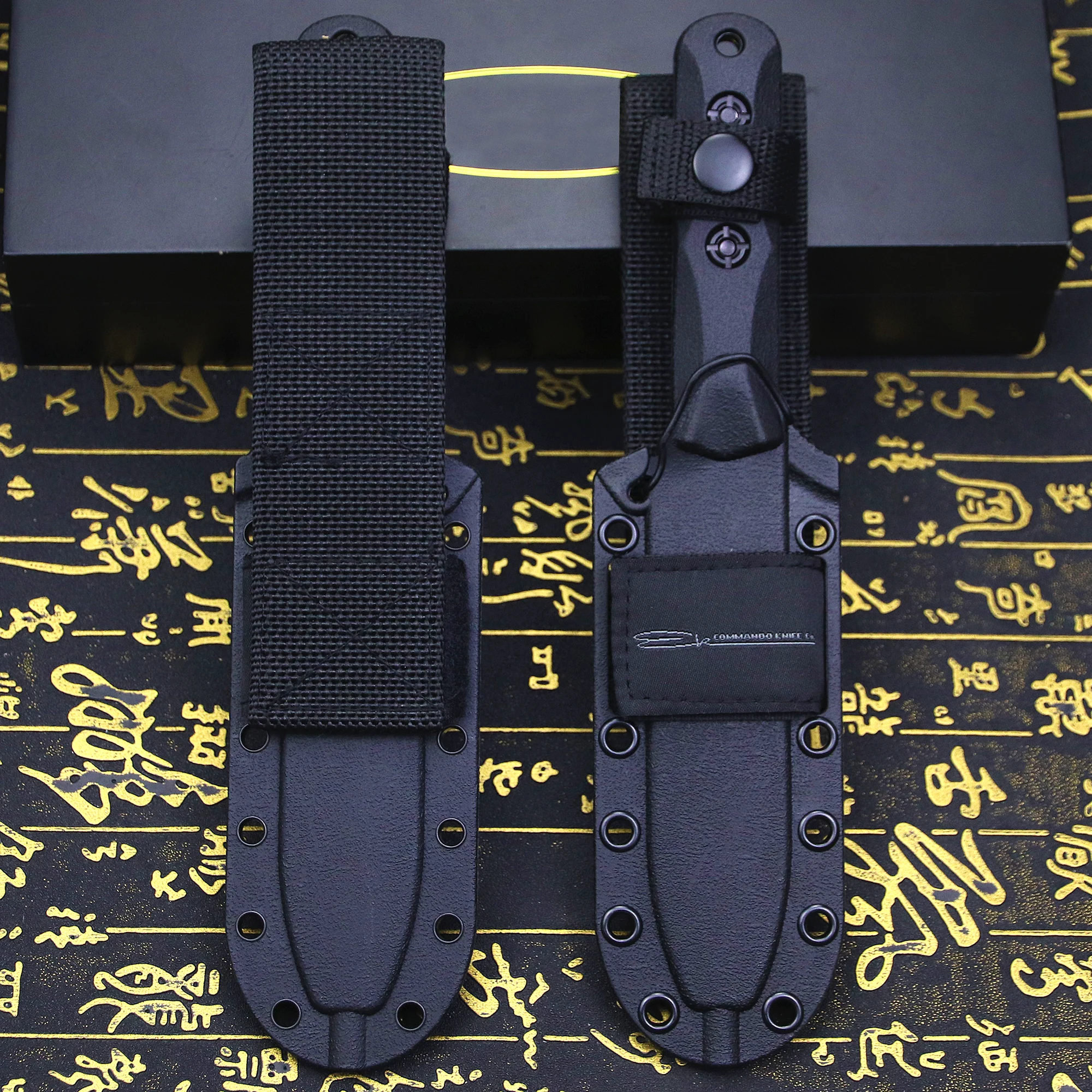 U.S.AKB-EK50 Jungle Hunting Straight Knife + Sheath, Outdoor Camping Survival Knife, Multi-purpose EDC Knife 6